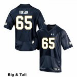 Notre Dame Fighting Irish Men's Michael Vinson #65 Navy Under Armour Authentic Stitched Big & Tall College NCAA Football Jersey BXM1399WF
